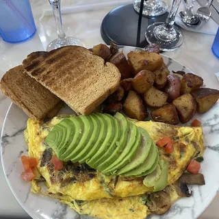 Spinach and Mushroom Omelette