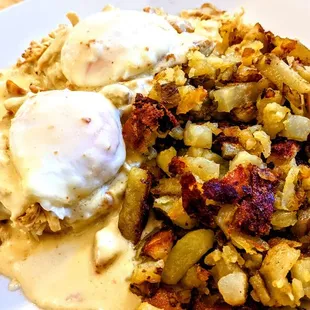 Chicken chorizo Benedict.