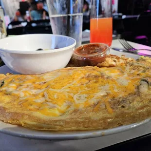 Spinach and Mushroom Omelette