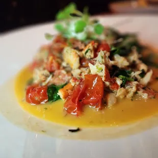 a closeup of a plate of food