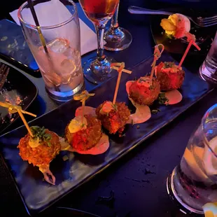 a variety of appetizers