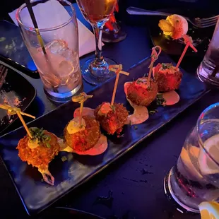 a variety of appetizers