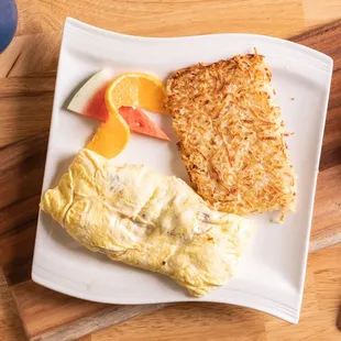 Meat Lovers Omelette and Hashbrowns