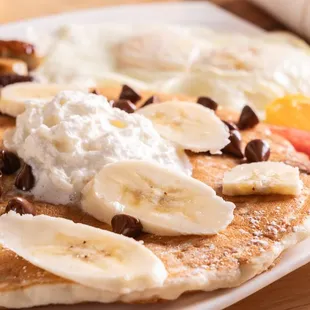 Chocolate Chip &amp; Banana Pancakes