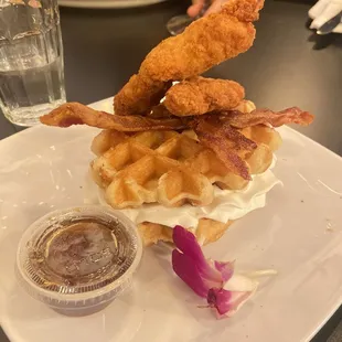 food, waffles