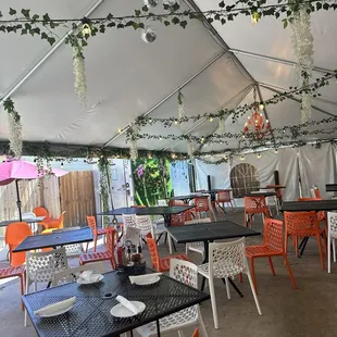 Outdoor patio was a vibe! Very easy and clean