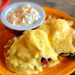 Irish Benedict with cottage cheese