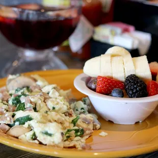 a bowl of mixed fruit salad