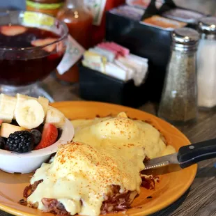 a plate of food on a table