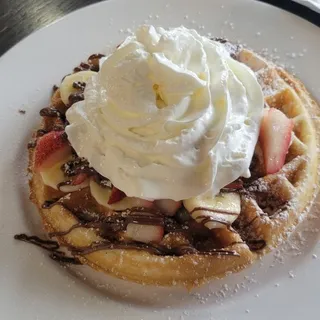 Banana Strawberry Waffle