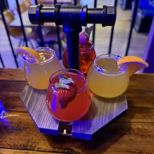 Mimosa sample. Can pick out of several flavors.