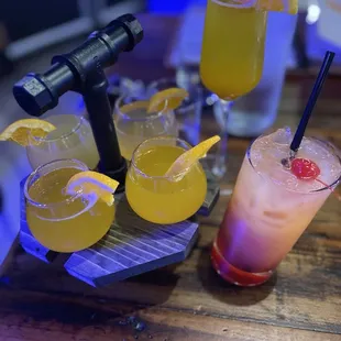 Mimosa flight and tequila sunrise