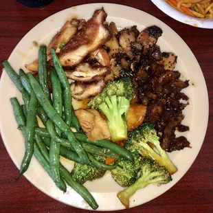 a plate of food on a table