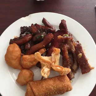 a plate of food on a table