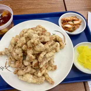 1 order Tang Soo Yuuk sweet and sour pork - HUGE PORTION, shareable, got it with sauce on side as I don't like soggy pieces! $22.99