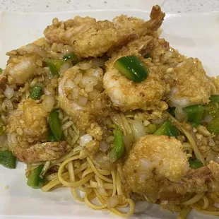 Garlic shrimp soft noodle