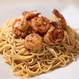 Garlic Noodle w Parmesan Cheese&amp;Prawns