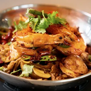 Shrimp in Hot Dry Pot