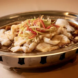Steamed Fish Fillet w.Green Onion Ginger Sauce