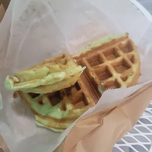 Coconut pandam waffle