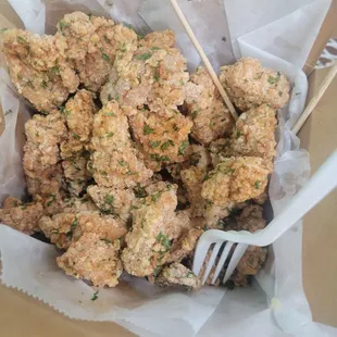 Popcorn chicken with Cajun seasoning
