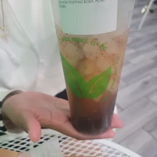 Kiwi Melon with boba