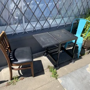 The seating. Let's call it "Rustic".