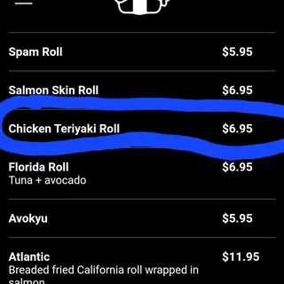 Chicken Teriyaki Roll (6-8)