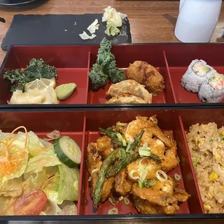 Spicy Shrimp Bento Box Lunch Special