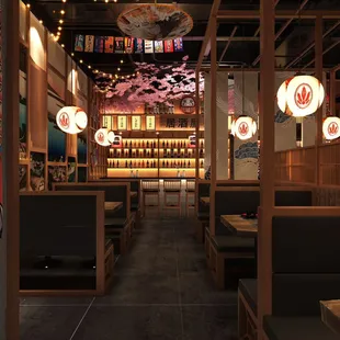 the interior of a restaurant