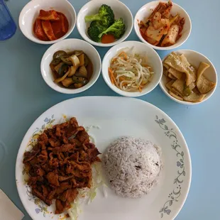 Spicy pork bulgogi set