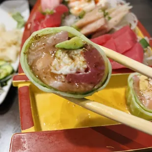 sushi and sashimi, food