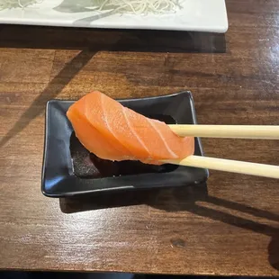 Salmon sashimi