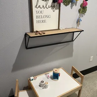 Little table and chairs for the kiddos