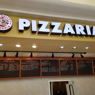 Minchellos Pizza sign