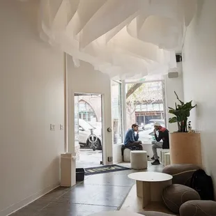 people sitting in a coffee shop