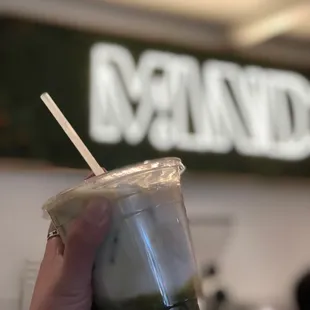 Iced Dirty Matcha Latte