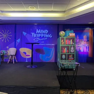 a stage set up for a show