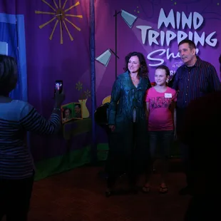 Having fun with a lovely young lady after the show.