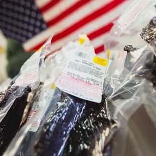 a variety of meat products