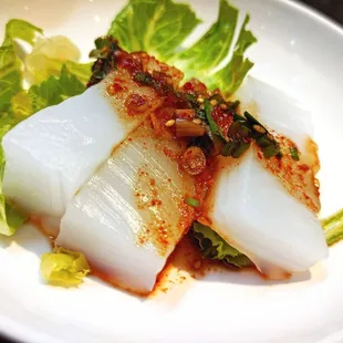 a close up of a plate of food