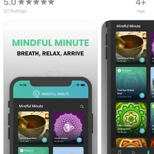 Mindful Minute App. Meditation practices Bakersfield, CA