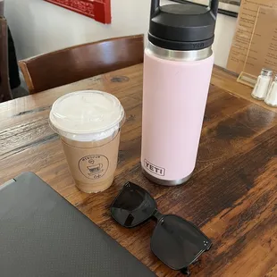 Iced macchiato before logging onto work