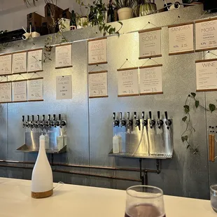 Taps and menu