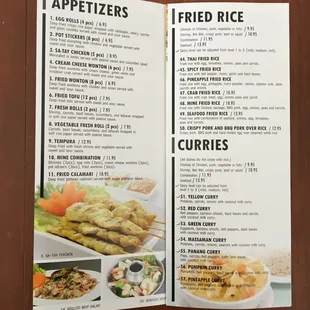 a menu for a restaurant