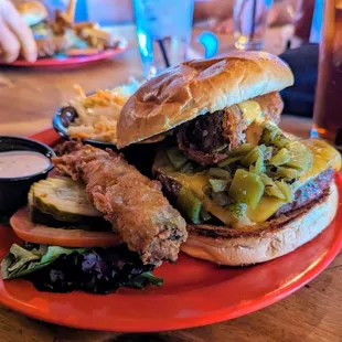 &quot;NM Wagyu&quot; Mad Chile Burger, slaw - it was pretty tasty, if a bit undercooked