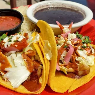 Pork belly tacos. $18.50