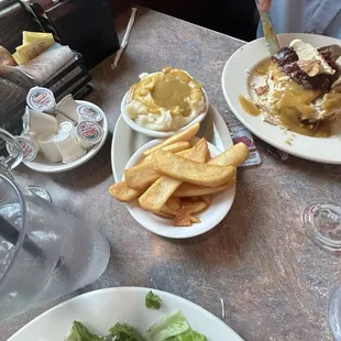 Mashed Potatoes w/gravy, French Fries