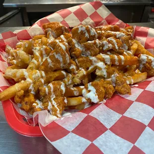 Buffalo chicken fries