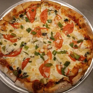 a freshly baked pizza